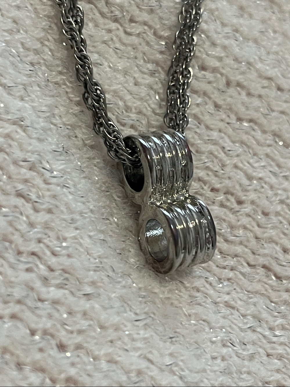 Nicole by Nicole Miller Silver-Tone Multi Strand Necklace with Textured Pendant